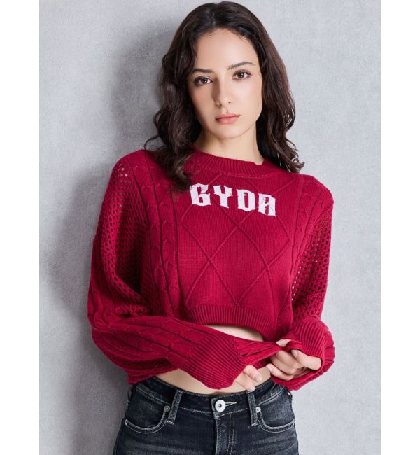 GYDA「GYDA damage processing ニットトップス」|ニット・セーター|