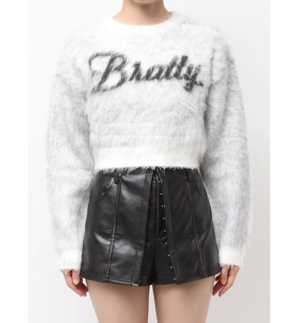 GYDA「BRATTY MOHAIR LIKEショートニットトップス」|ニット・セーター|