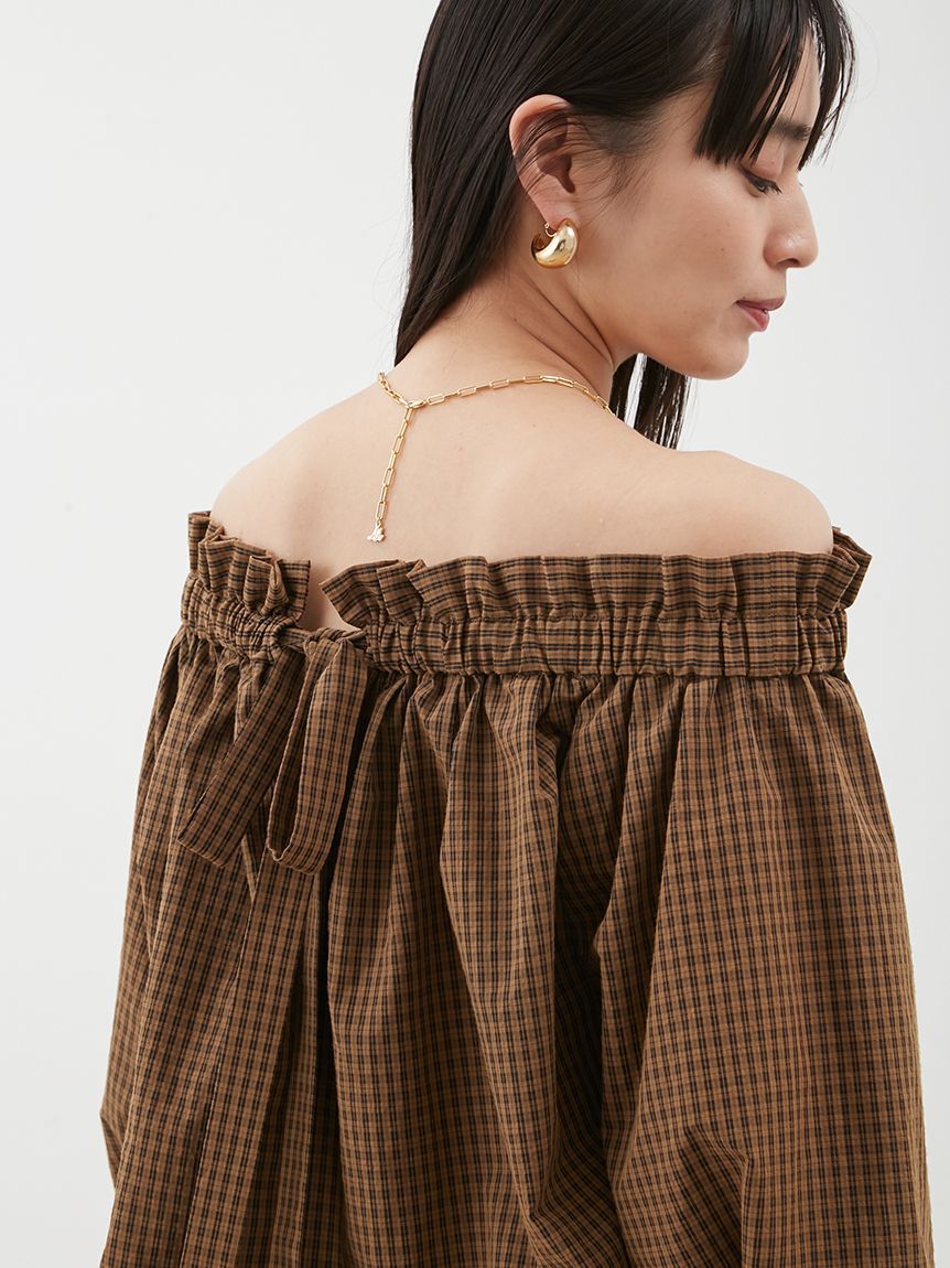 Mila Owen「後リボンボリュームオフショルブラウス」|シャツ・ブラウス|