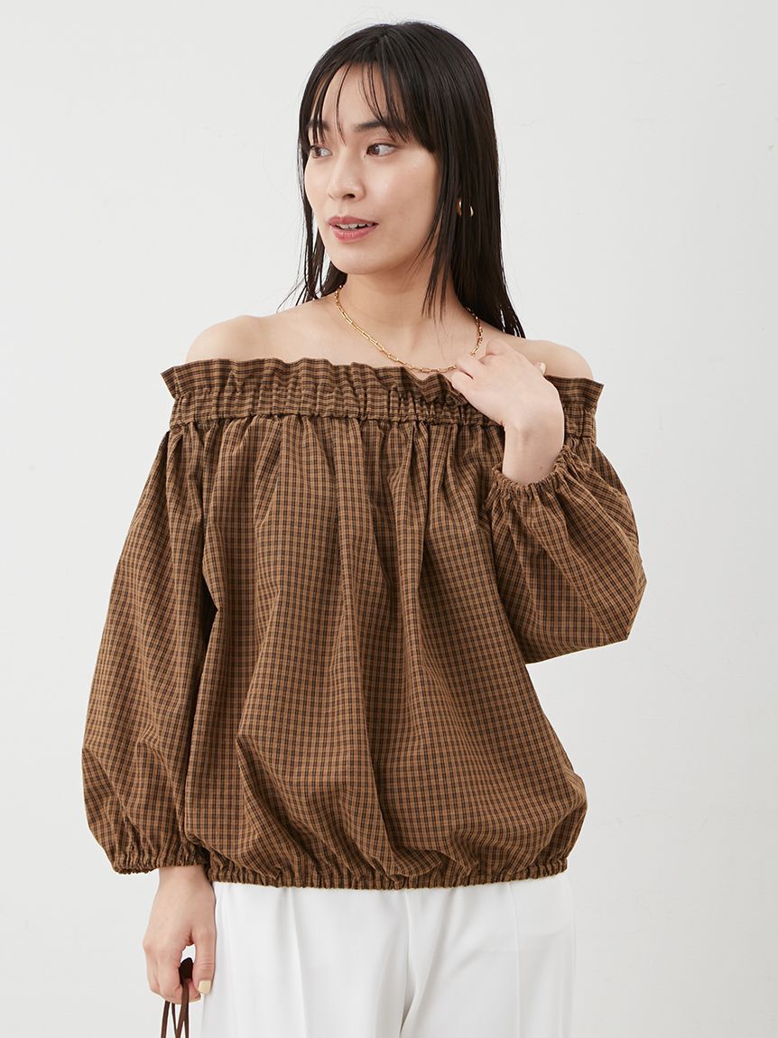 Mila Owen「後リボンボリュームオフショルブラウス」|シャツ・ブラウス|