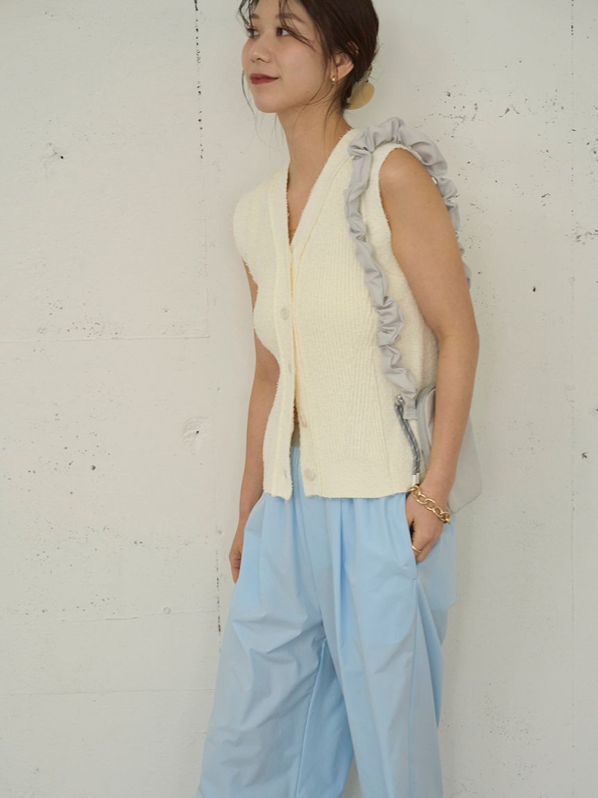 emmi atelier「ツノヤーンリブニットベスト」|ニット・セーター|