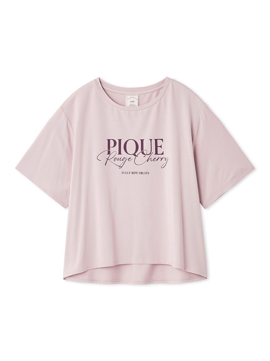 gelato pique「【接触冷感】ルージュチェリーレーヨンロゴTシャツ」|ルームウェア|