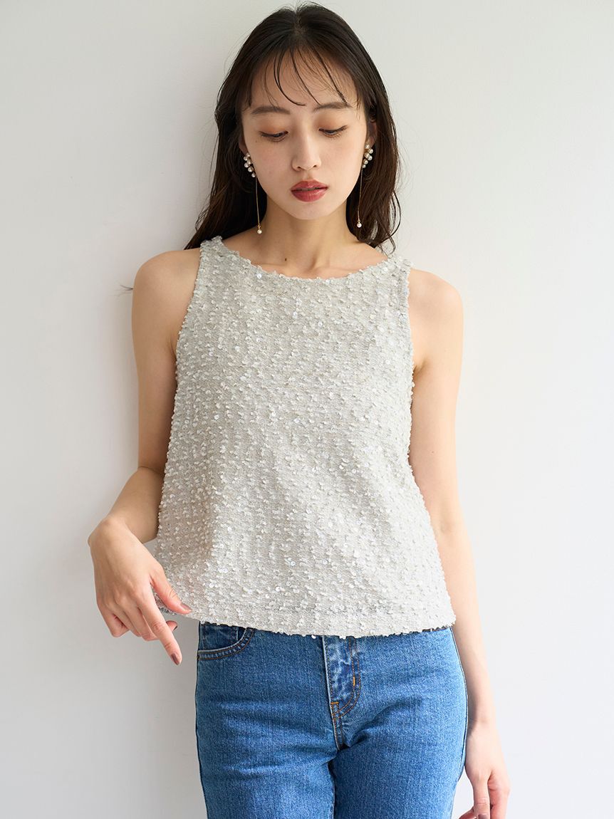 SNIDEL「ラメタンクトップス」|タンクトップ|