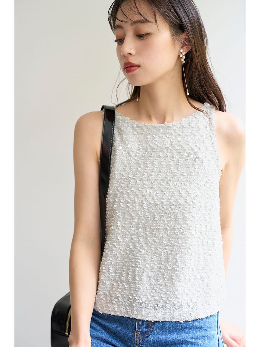 SNIDEL「ラメタンクトップス」|タンクトップ|