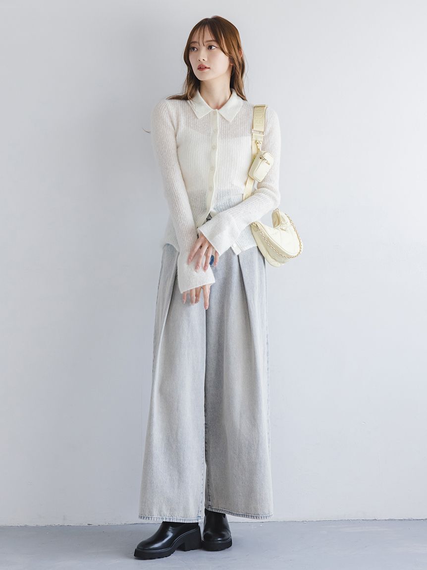 SNIDEL「シアーモヘヤポロニット」|ニット・セーター|