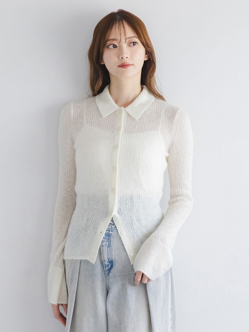 SNIDEL「シアーモヘヤポロニット」|ニット・セーター|