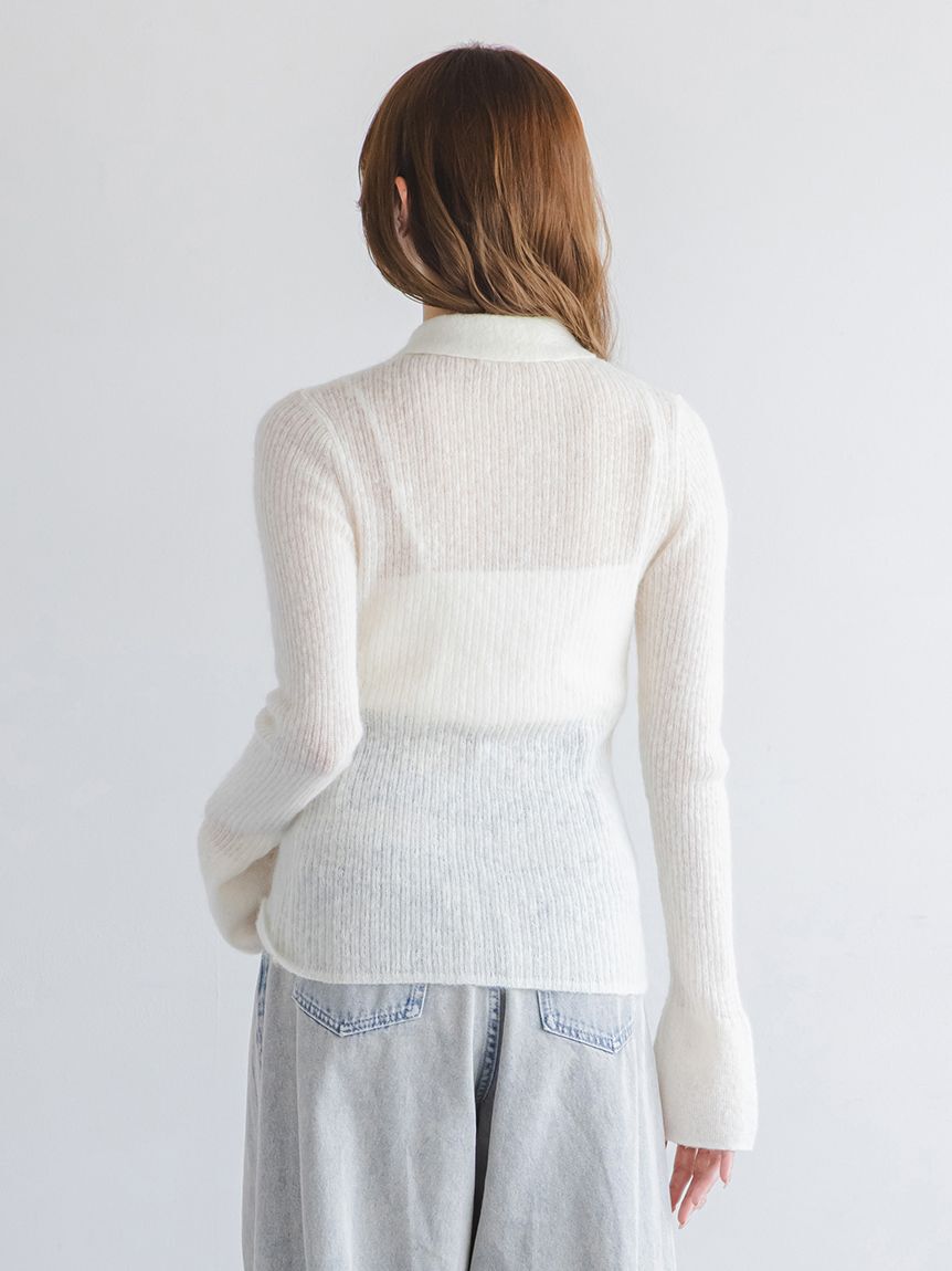 SNIDEL「シアーモヘヤポロニット」|ニット・セーター|