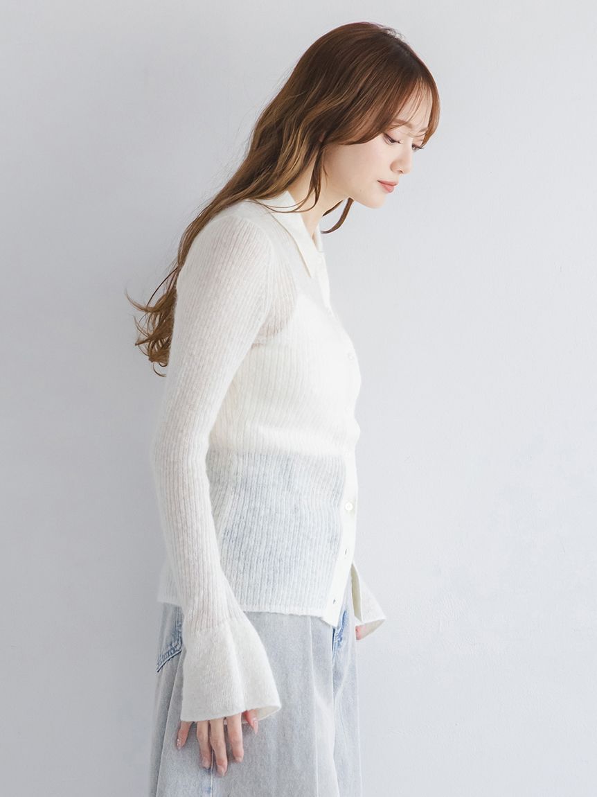 SNIDEL「シアーモヘヤポロニット」|ニット・セーター|