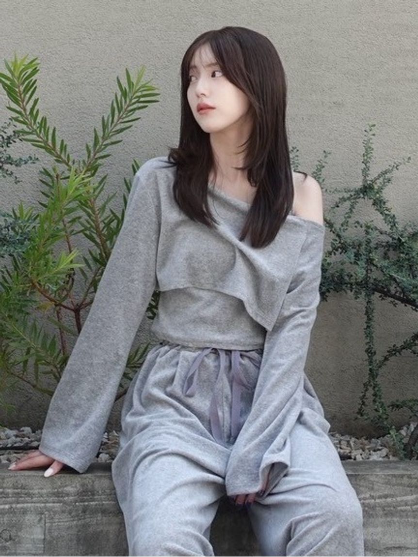 FRAY I.D「クラッシュベロアレイヤードカットソー」|Tシャツ・カットソー|