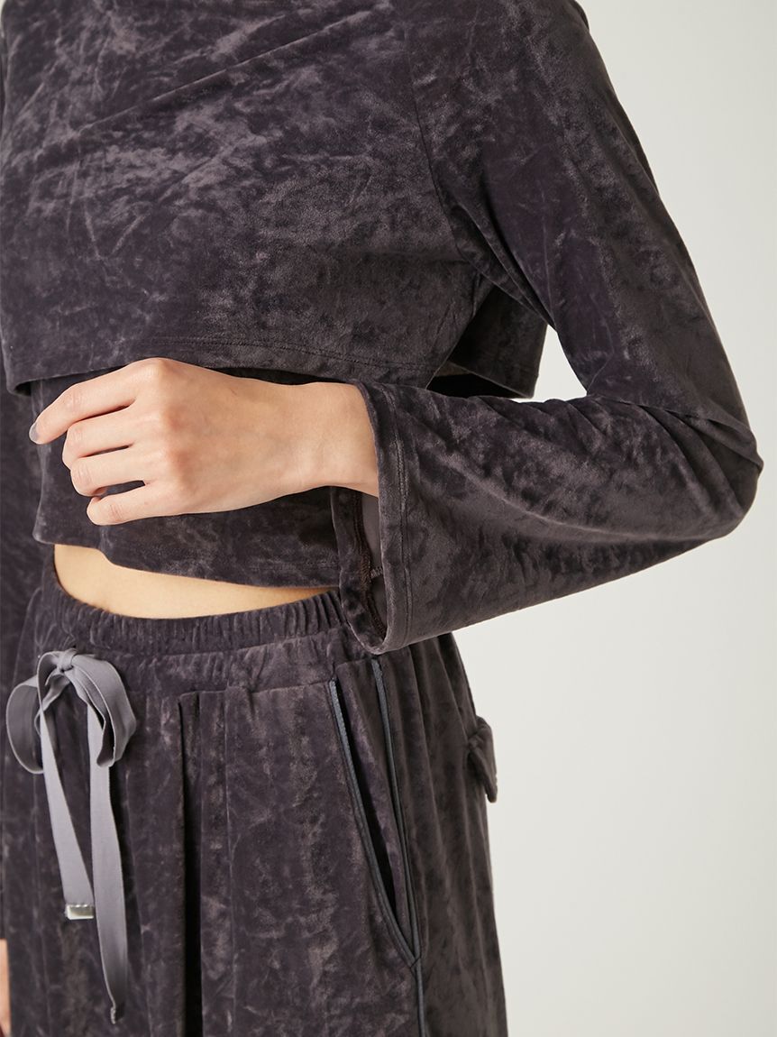 FRAY I.D「クラッシュベロアレイヤードカットソー」|Tシャツ・カットソー|