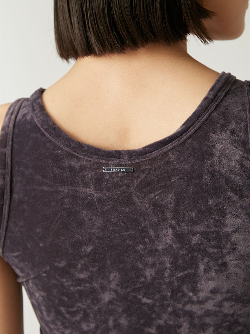 FRAY I.D「クラッシュベロアレイヤードカットソー」|Tシャツ・カットソー|