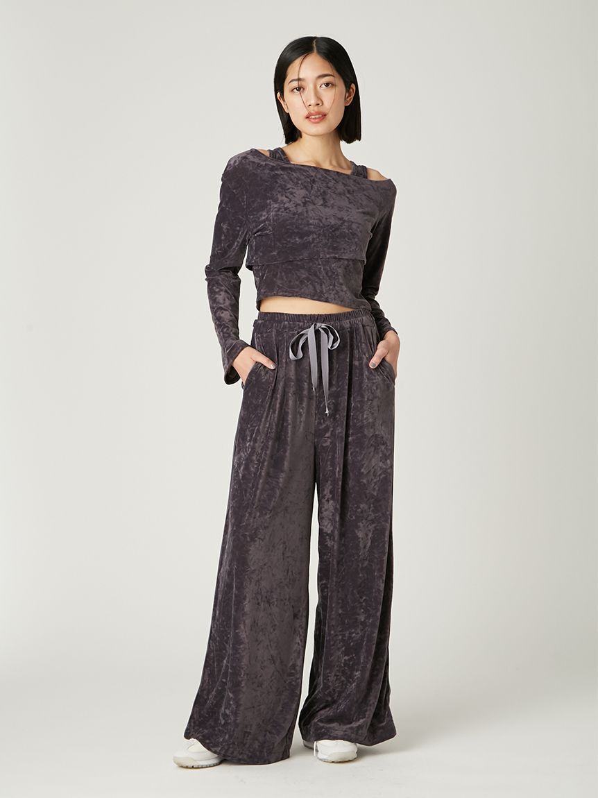 FRAY I.D「クラッシュベロアレイヤードカットソー」|Tシャツ・カットソー|