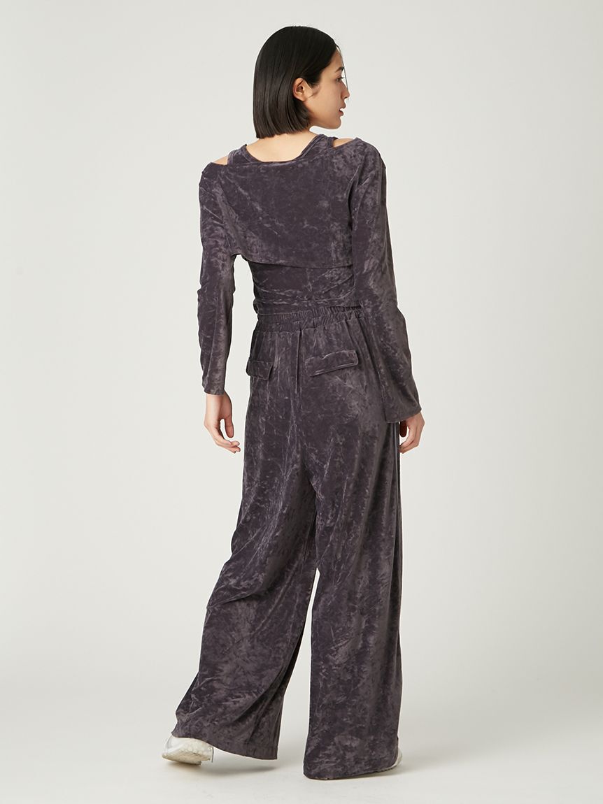 FRAY I.D「クラッシュベロアレイヤードカットソー」|Tシャツ・カットソー|