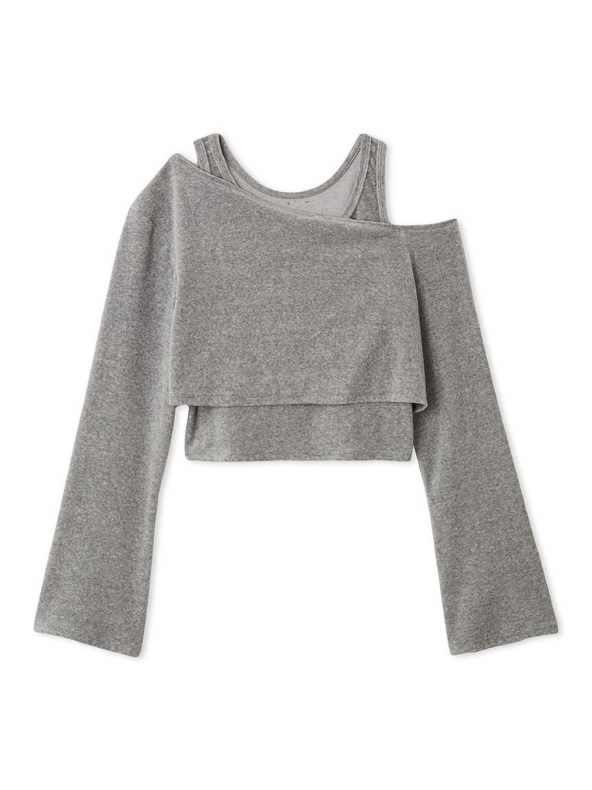 FRAY I.D「クラッシュベロアレイヤードカットソー」|Tシャツ・カットソー|