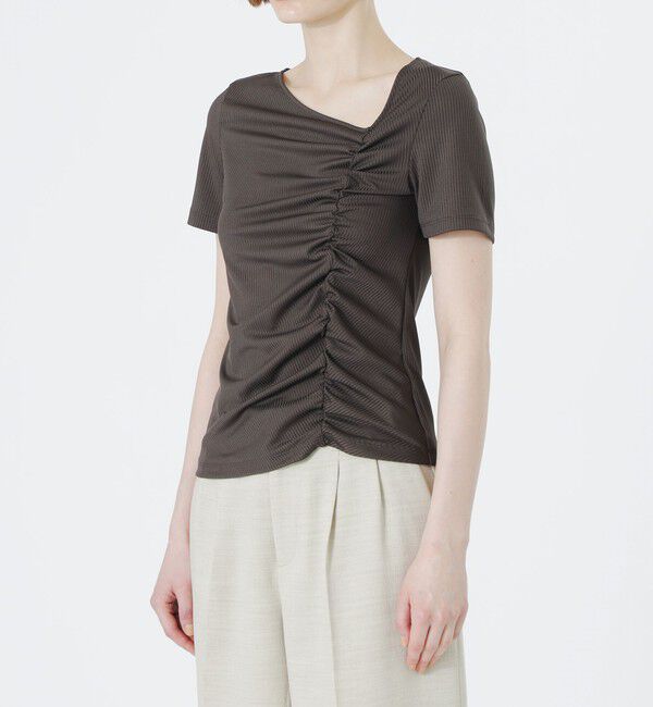  「アシンメトリーネックトップス」|Tシャツ・カットソー|
