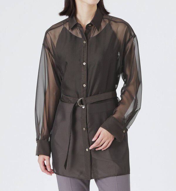  「シフォンジーシアーシャツ」|シャツ・ブラウス|