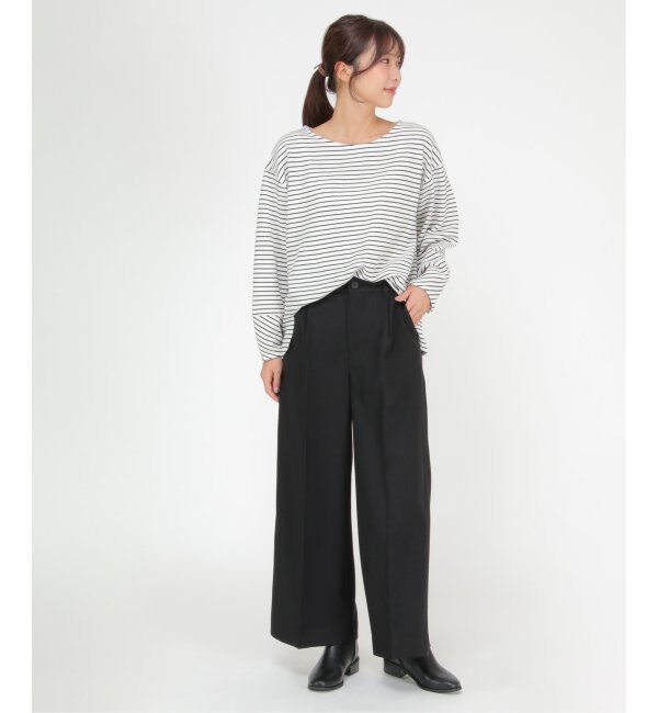 ikka「ウーリッシュフラノワイドパンツ」|その他|