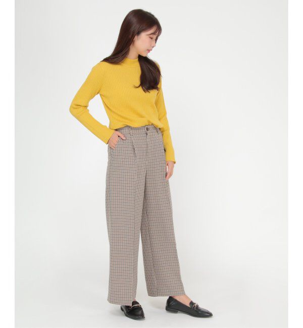 ikka「ウーリッシュフラノワイドパンツ」|その他|