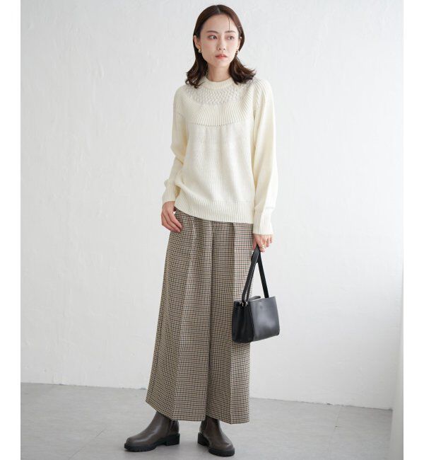 ikka「ウーリッシュフラノワイドパンツ」|その他|