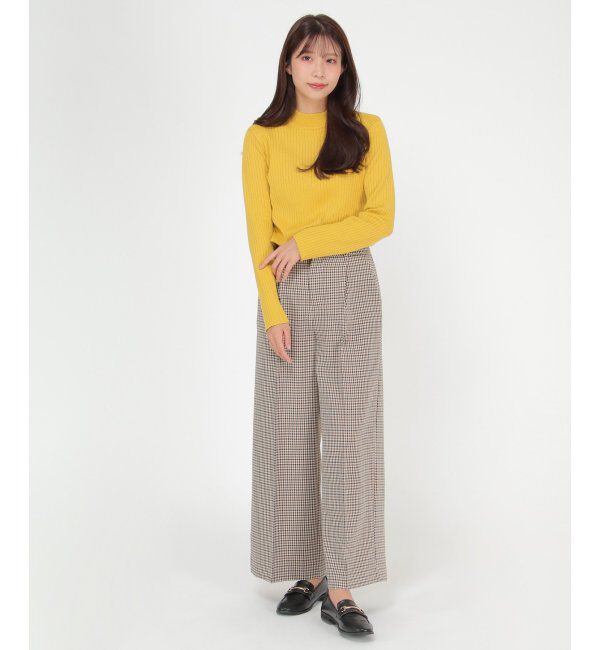 ikka「ウーリッシュフラノワイドパンツ」|その他|