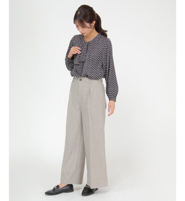 ikka「ウーリッシュフラノワイドパンツ」|その他|