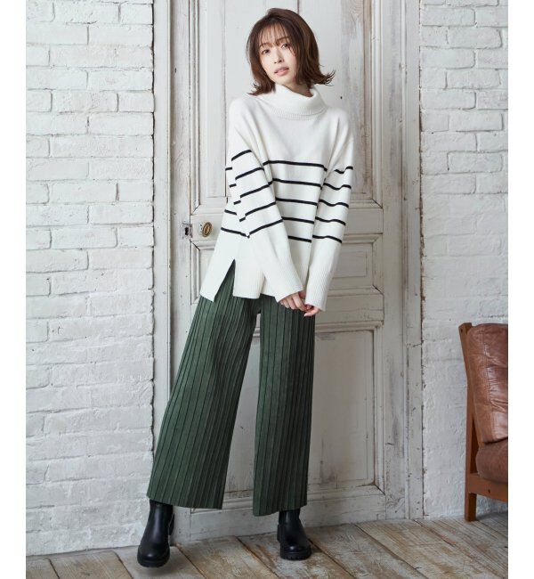 ikka「ワイドタートルネックニットプルオーバー」|プルオーバー|