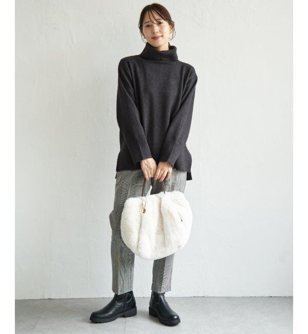 ikka「ワイドタートルネックニットプルオーバー」|プルオーバー|