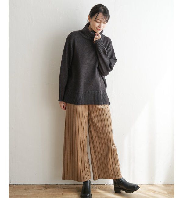 ikka「ワイドタートルネックニットプルオーバー」|プルオーバー|