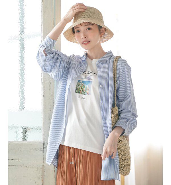 ikka「ロゴフォトプリントT」|Tシャツ・カットソー|