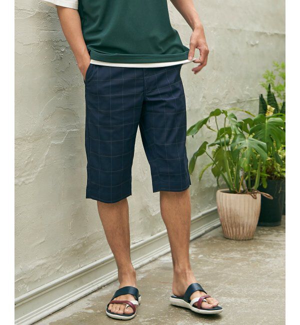 ikka「6.5分丈チェックドビーハーフパンツ」|その他|
