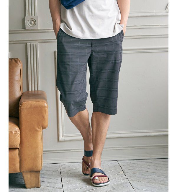 ikka「6.5分丈チェックドビーハーフパンツ」|その他|