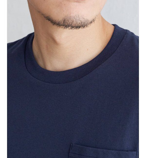 ikka「ストライプブロード切り替えTシャツ」|Tシャツ・カットソー|