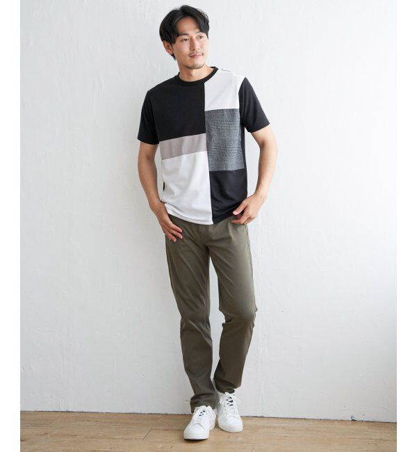 ikka「ブロックスグレンチェックキリカエＴ」|Tシャツ・カットソー|