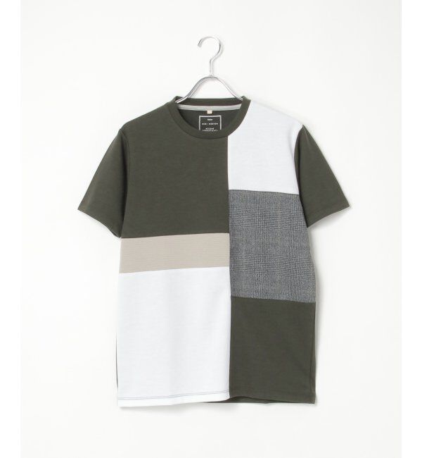 ikka「ブロックスグレンチェックキリカエＴ」|Tシャツ・カットソー|