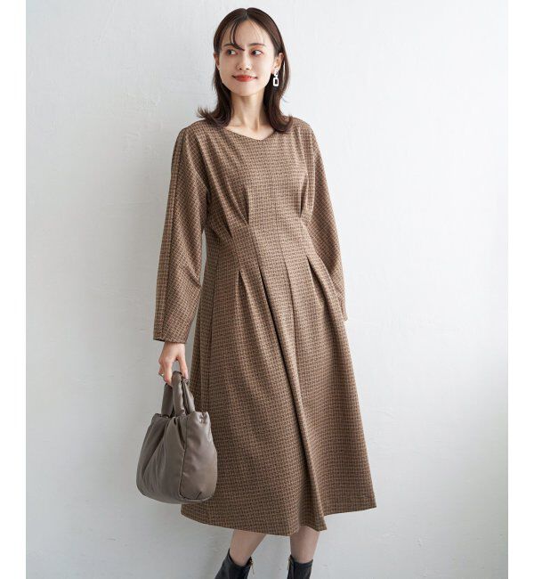 IKKA LOUNGE「カットジャガードワンピース」|ドレス|