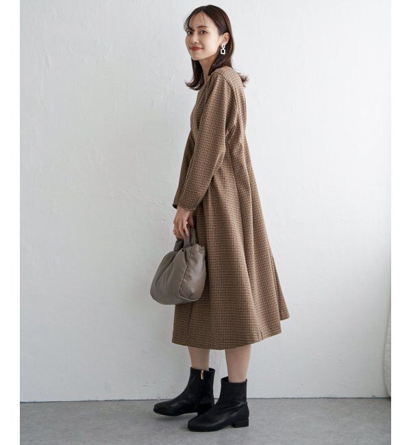 IKKA LOUNGE「カットジャガードワンピース」|ドレス|