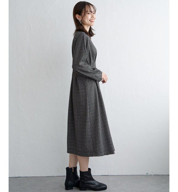 IKKA LOUNGE「カットジャガードワンピース」|ドレス|