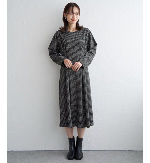 IKKA LOUNGE「カットジャガードワンピース」|ドレス|