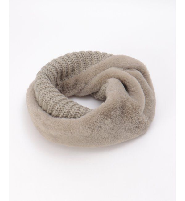 ikka「エコファーＭＩＸスヌード」|マフラー|ミディアムグレー