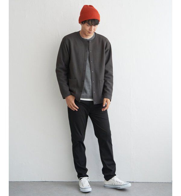 ikka「ボンディングクルーネックカーディガン」|カーディガン|