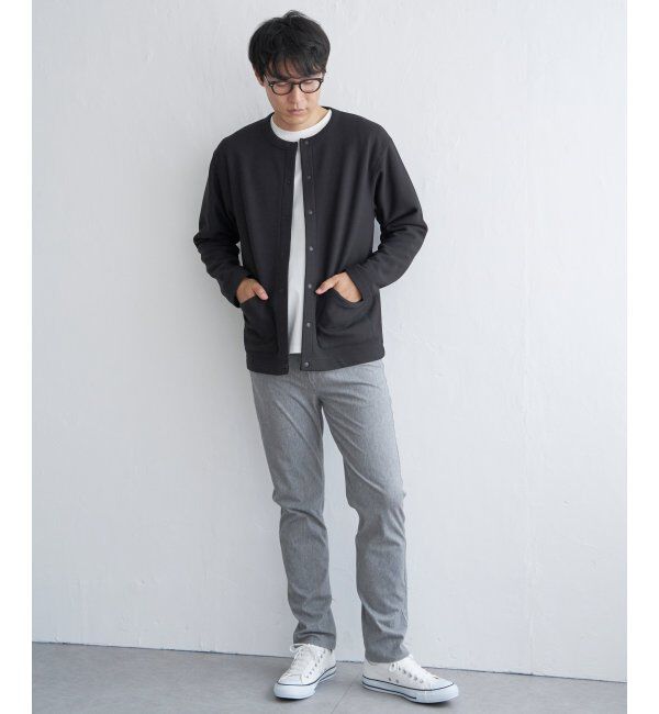 ikka「ボンディングクルーネックカーディガン」|カーディガン|