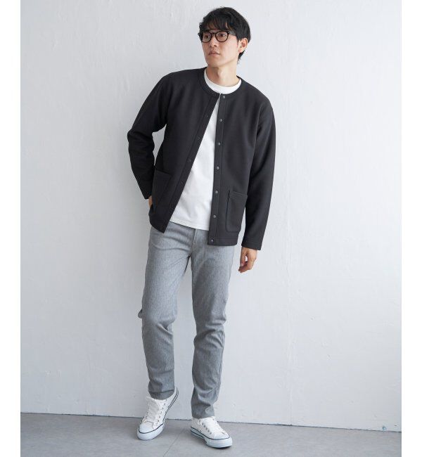 ikka「ボンディングクルーネックカーディガン」|カーディガン|