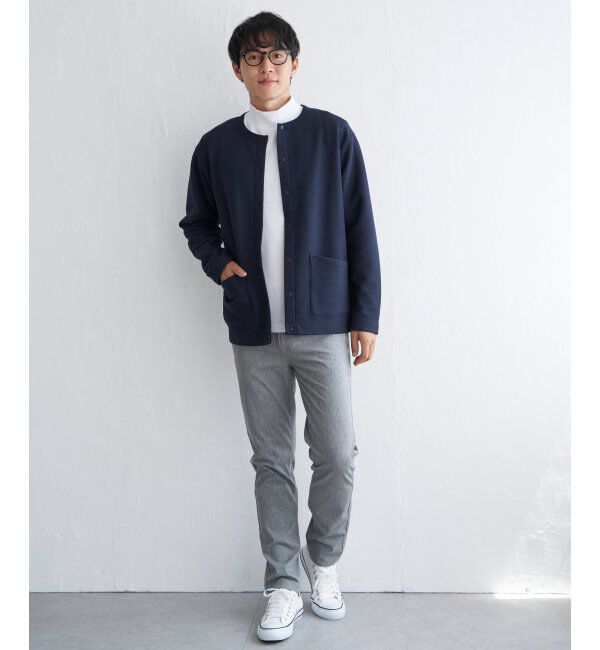 ikka「ボンディングクルーネックカーディガン」|カーディガン|