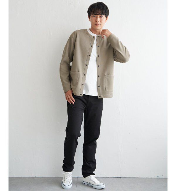 ikka「ボンディングクルーネックカーディガン」|カーディガン|