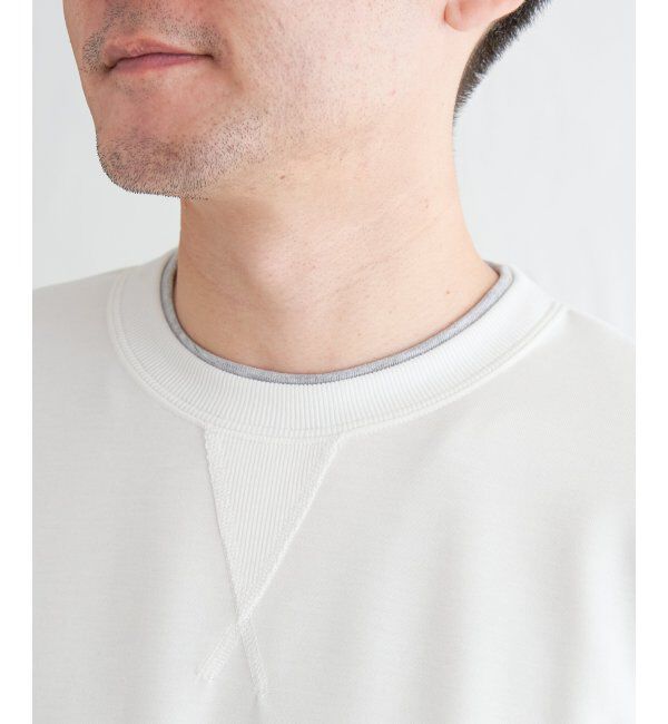 ikka「【抗菌防臭／吸水速乾】GOKU楽ダンボールフェイクプルオーバー」|パーカー|