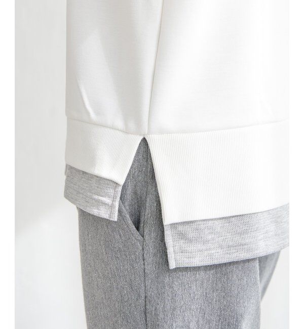 ikka「【抗菌防臭／吸水速乾】GOKU楽ダンボールフェイクプルオーバー」|パーカー|