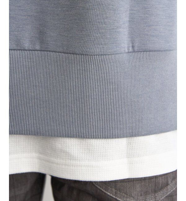 ikka「【抗菌防臭／吸水速乾】GOKU楽ダンボールフェイクプルオーバー」|パーカー|