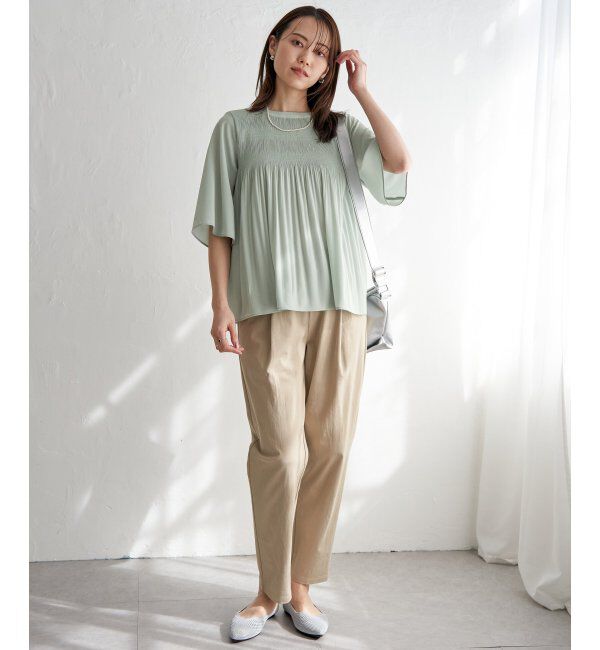 ikka「マジョリカ3段プリーツブラウス」|シャツ・ブラウス|