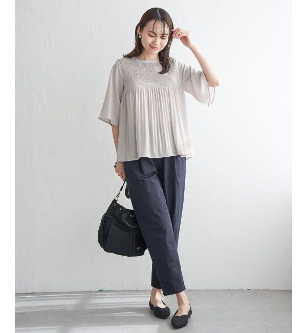 ikka「マジョリカ3段プリーツブラウス」|シャツ・ブラウス|