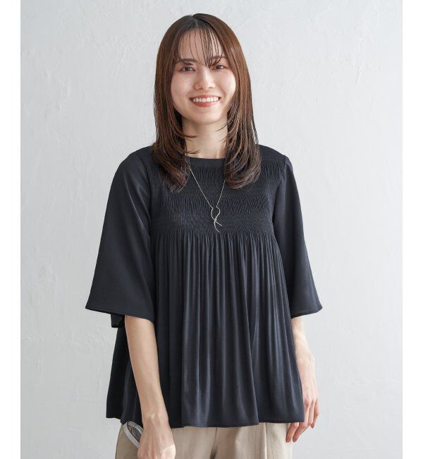 ikka「マジョリカ3段プリーツブラウス」|シャツ・ブラウス|